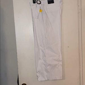 White wide leg pants